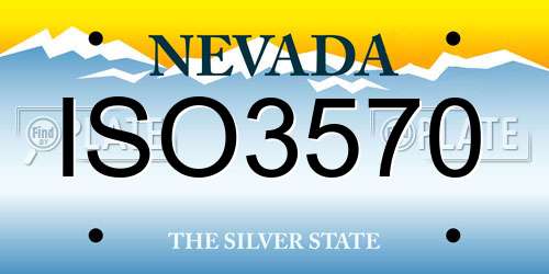 ISO3570 Nevada License Plate