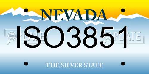 ISO3851 Nevada License Plate