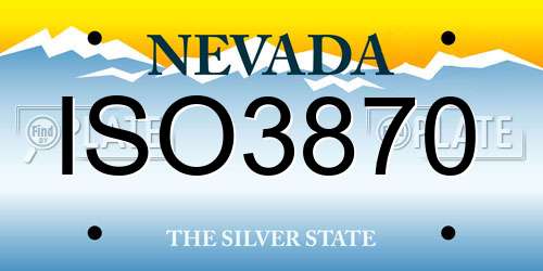 ISO3870 Nevada License Plate