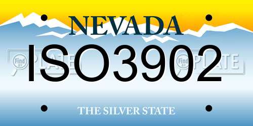 ISO3902 Nevada License Plate