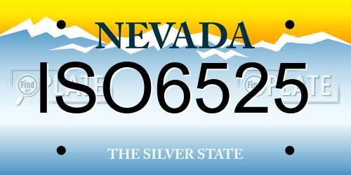 ISO6525 Nevada License Plate