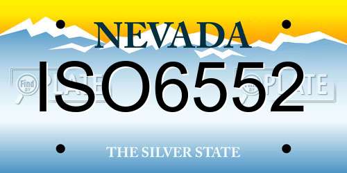 ISO6552 Nevada License Plate