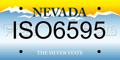 ISO6595 Nevada License Plate