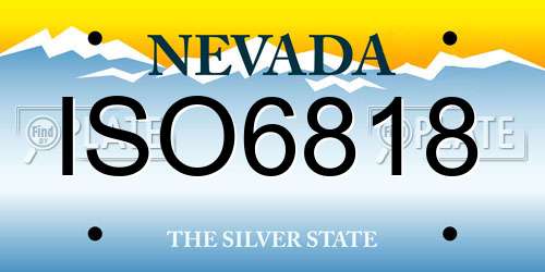 ISO6818 Nevada License Plate