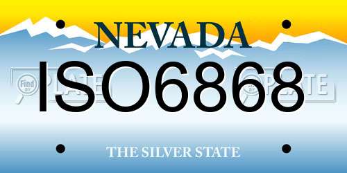 ISO6868 Nevada License Plate