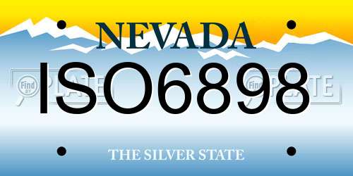 ISO6898 Nevada License Plate