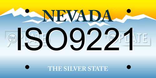 ISO9221 Nevada License Plate