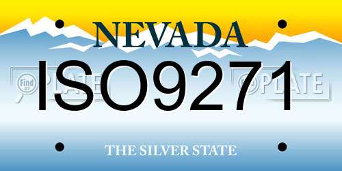 ISO9271 Nevada License Plate
