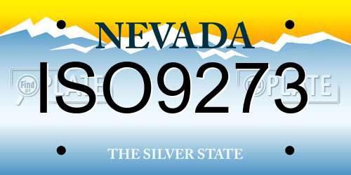 ISO9273 Nevada License Plate