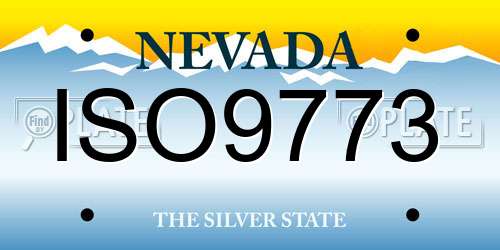 ISO9773 Nevada License Plate