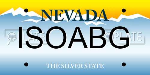 ISOABG Nevada License Plate