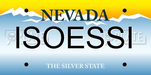 ISOESSI Nevada License Plate