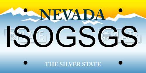 ISOGSGS Nevada License Plate