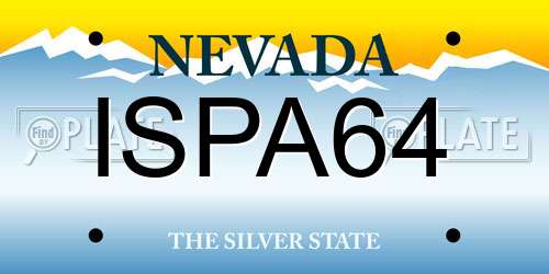ISPA64 Nevada License Plate