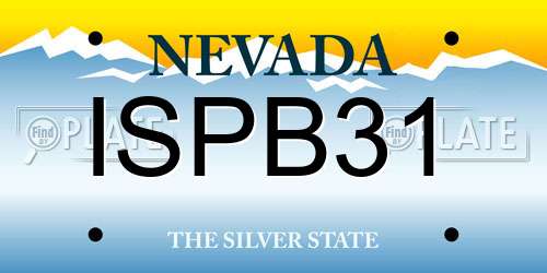 ISPB31 Nevada License Plate