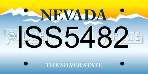 ISS5482 Nevada License Plate