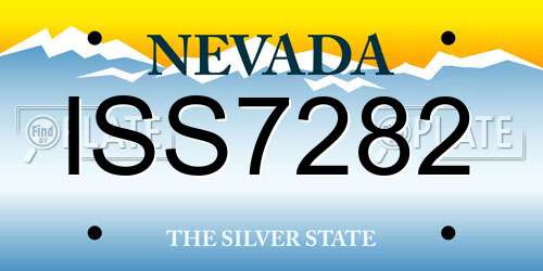 ISS7282 Nevada License Plate