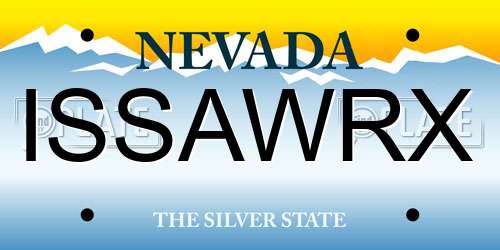ISSAWRX Nevada License Plate
