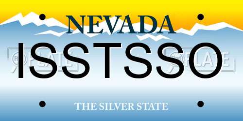 ISSTSSO Nevada License Plate