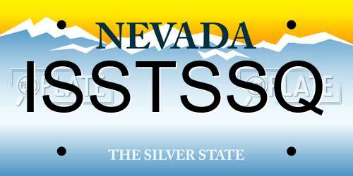 ISSTSSQ Nevada License Plate