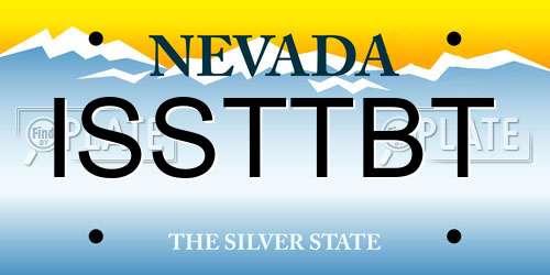 ISSTTBT Nevada License Plate
