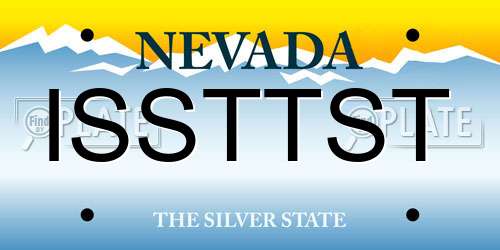 ISSTTST Nevada License Plate