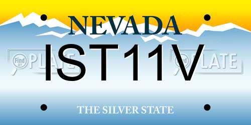 IST11V Nevada License Plate