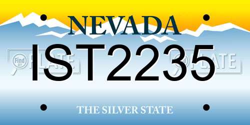 IST2235 Nevada License Plate
