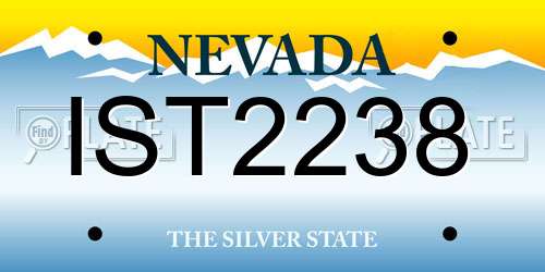 IST2238 Nevada License Plate