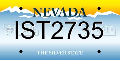 IST2735 Nevada License Plate