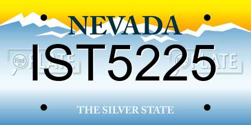 IST5225 Nevada License Plate