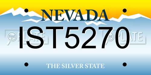IST5270 Nevada License Plate