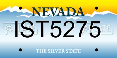 IST5275 Nevada License Plate