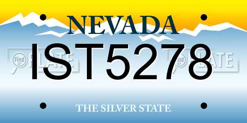 IST5278 Nevada License Plate