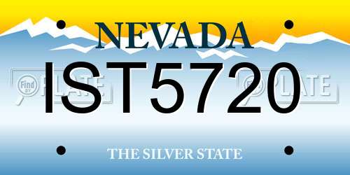 IST5720 Nevada License Plate