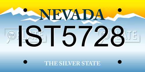 IST5728 Nevada License Plate