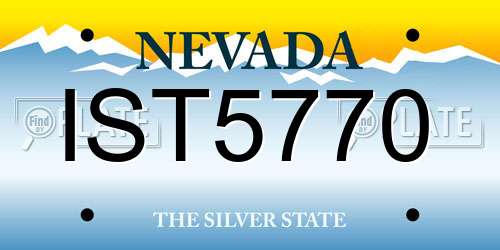 IST5770 Nevada License Plate
