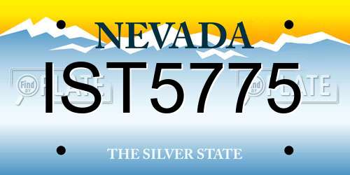 IST5775 Nevada License Plate