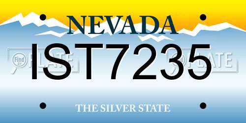 IST7235 Nevada License Plate