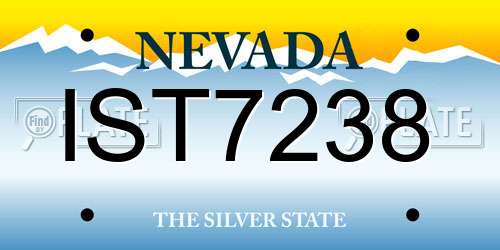 IST7238 Nevada License Plate