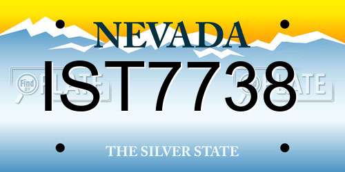 IST7738 Nevada License Plate