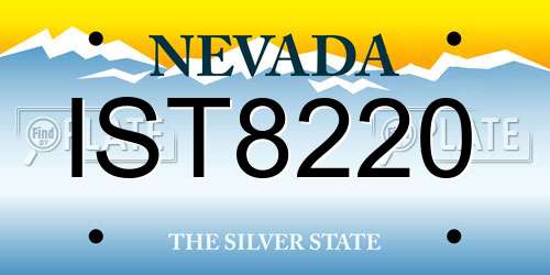 IST8220 Nevada License Plate