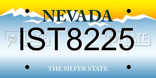 IST8225 Nevada License Plate