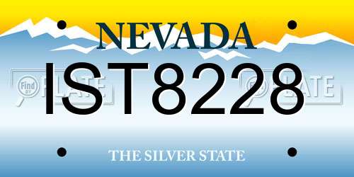 IST8228 Nevada License Plate