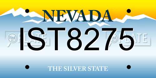 IST8275 Nevada License Plate