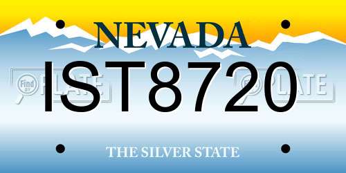 IST8720 Nevada License Plate