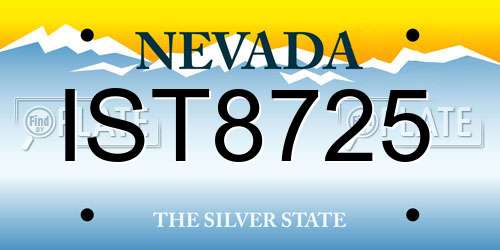 IST8725 Nevada License Plate