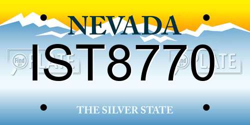 IST8770 Nevada License Plate