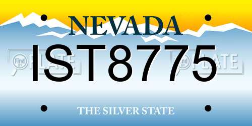 IST8775 Nevada License Plate