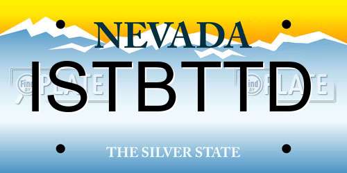 ISTBTTD Nevada License Plate